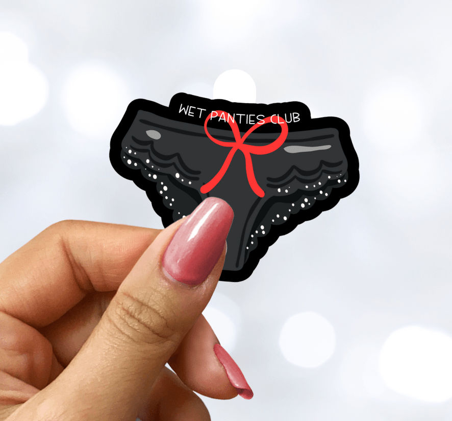 Wet Panties Club Smut Matte Vinyl Sticker – Durable Waterproof Bookish Decal - Awfullynerdy.co