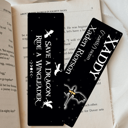 Xaddy Xaden inspired Dual - Sided Cardstock Bookmark - Awfullynerdy.co