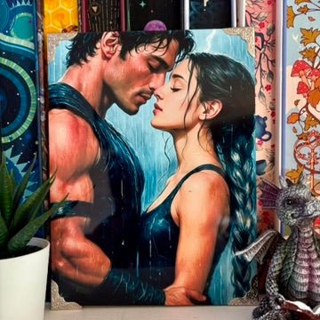Xaden and Violet Inspired First Kiss Metal Print – 6x8" Sublimated Photo Art - Awfullynerdy.co