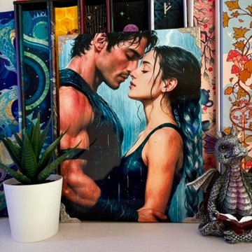 Xaden and Violet Inspired First Kiss Metal Print – 6x8" Sublimated Photo Art - Awfullynerdy.co