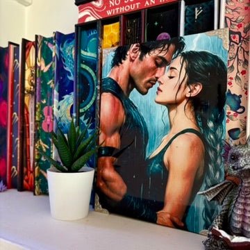 Xaden and Violet Inspired First Kiss Metal Print – 6x8" Sublimated Photo Art - Awfullynerdy.co