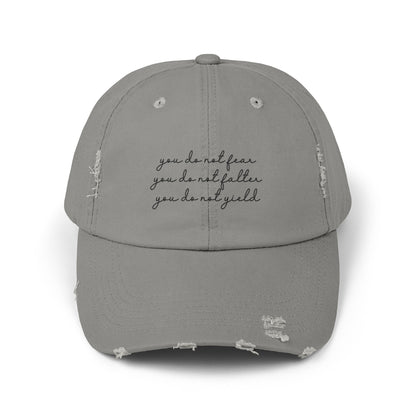 You Do Not Yield TOG Distressed Cap - Awfullynerdy.co