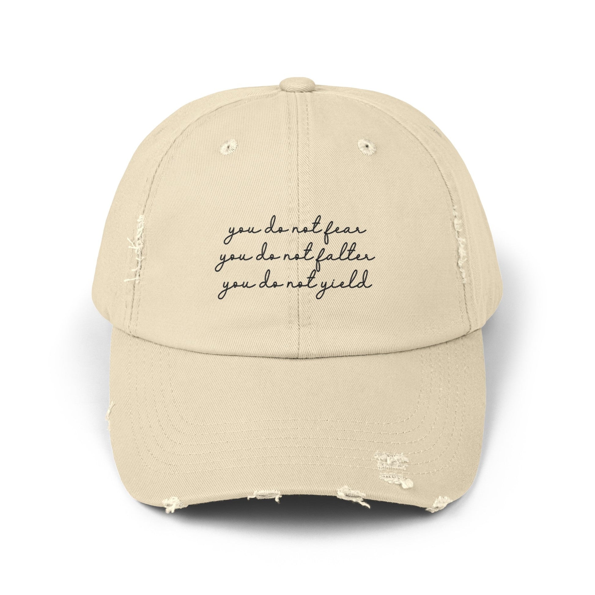 You Do Not Yield TOG Distressed Cap - Awfullynerdy.co