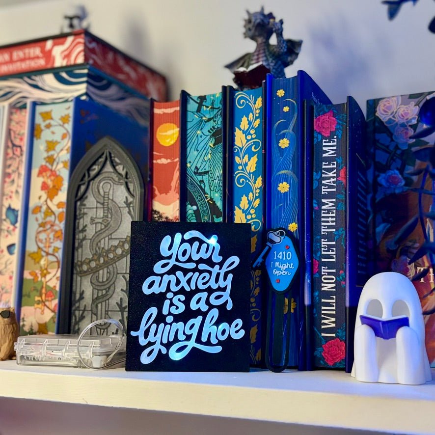 Your Anxiety is a Lying Hoe Light Up Book Nook - Awfullynerdy.co