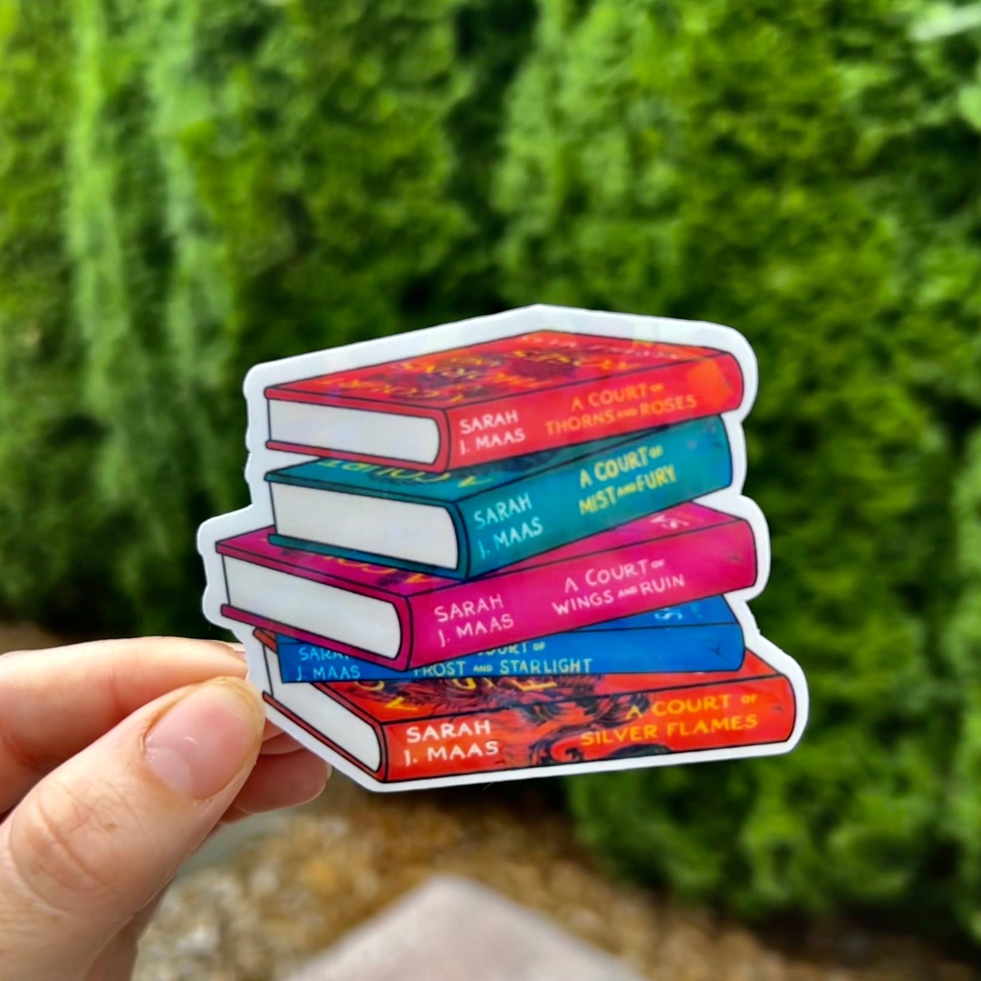 A Court of Thorns and Roses Paperback Bookstack Sticker - Awfullynerdy.co