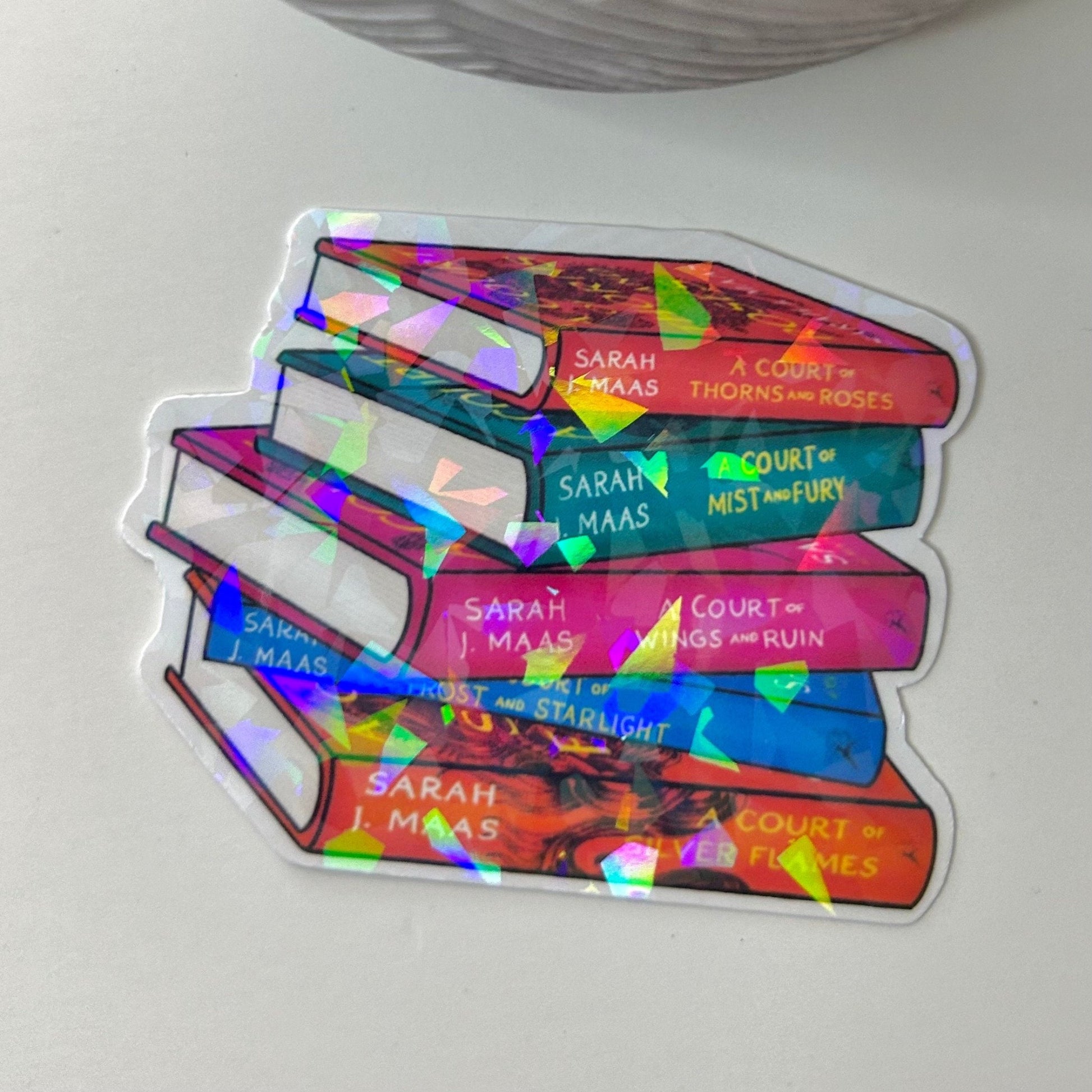 A Court of Thorns and Roses Paperback Bookstack Sticker - Awfullynerdy.co