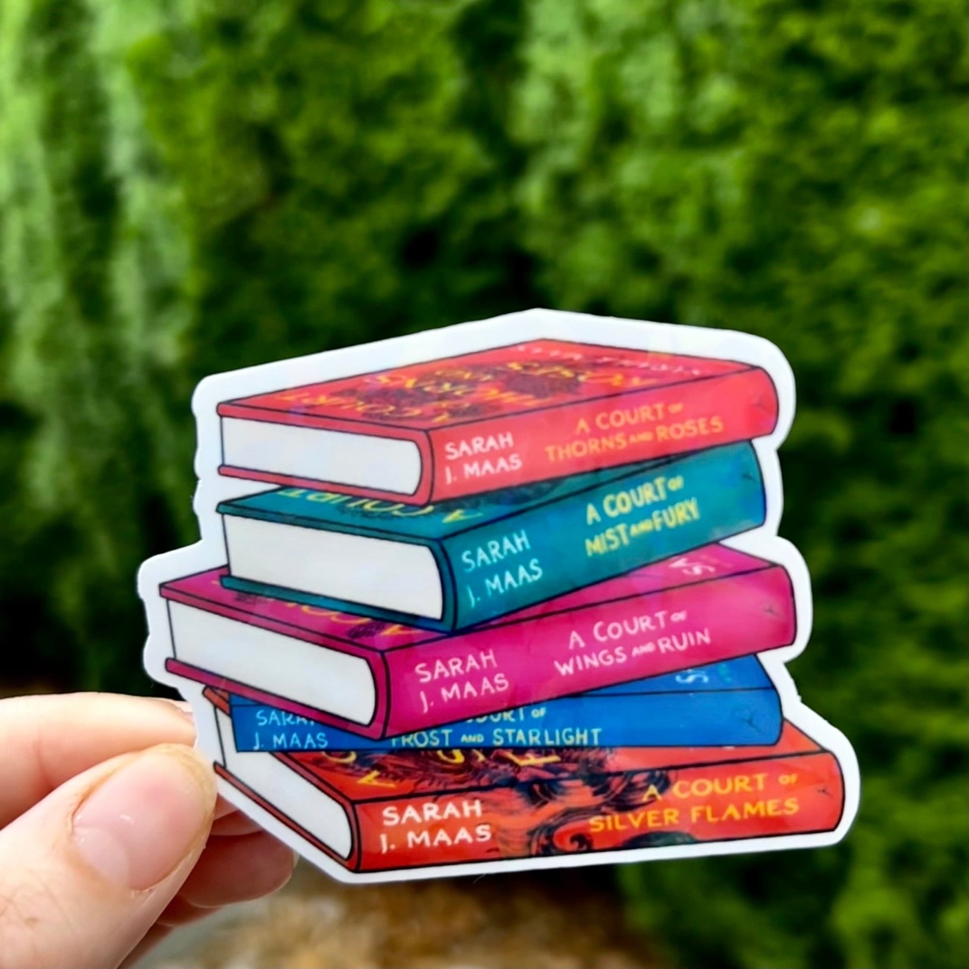 A Court of Thorns and Roses Paperback Bookstack Sticker - Awfullynerdy.co