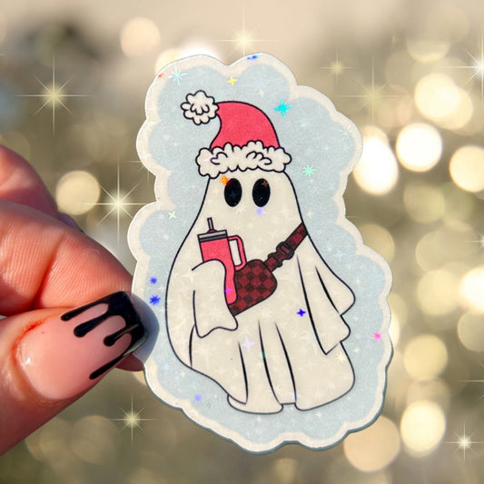 Boujee Holiday Ghost Sticker - Awfullynerdy.co