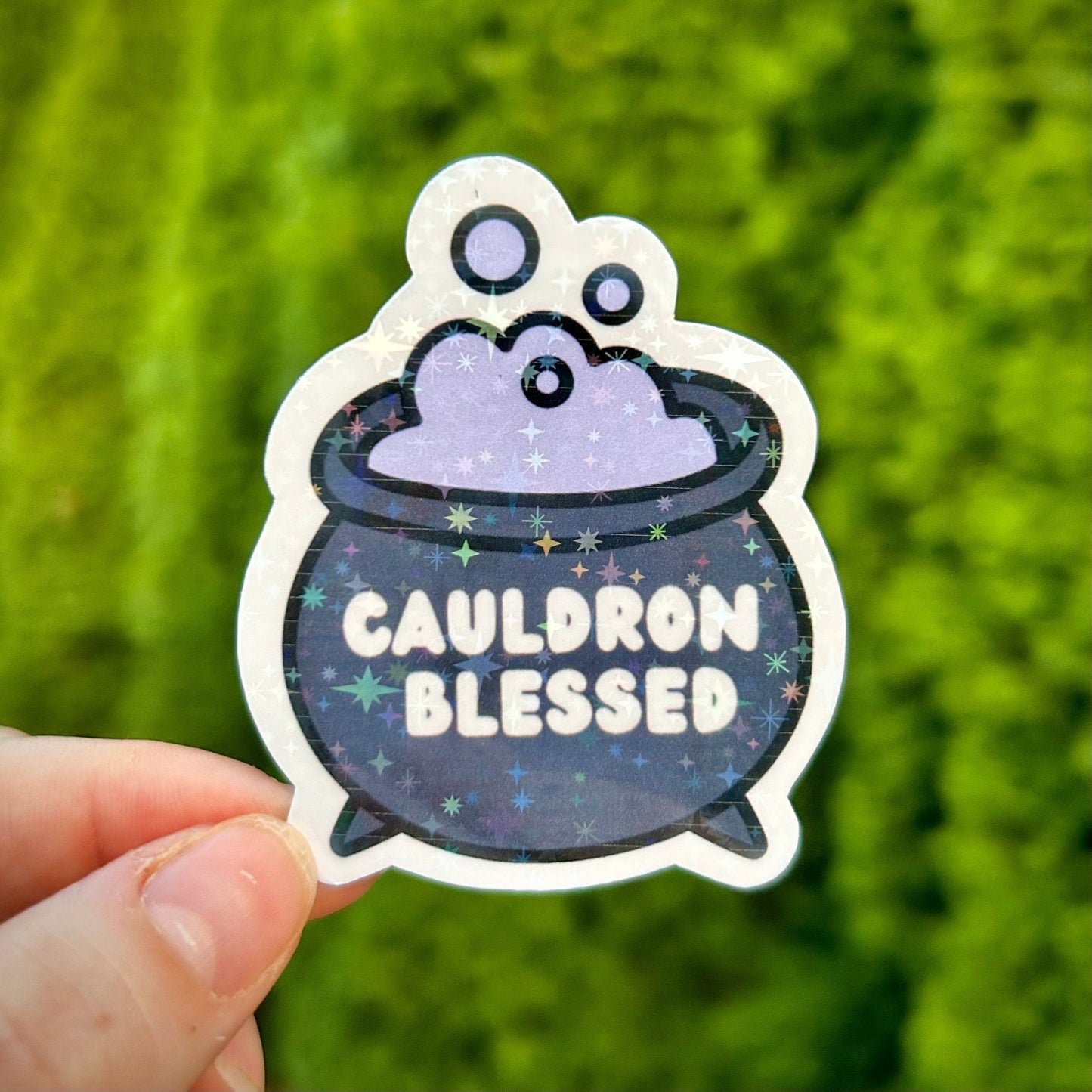 Cauldron Blessed Sticker - Awfullynerdy.co