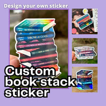 Custom Book Stack Sticker - Awfullynerdy.co – Awfullynerdy.co