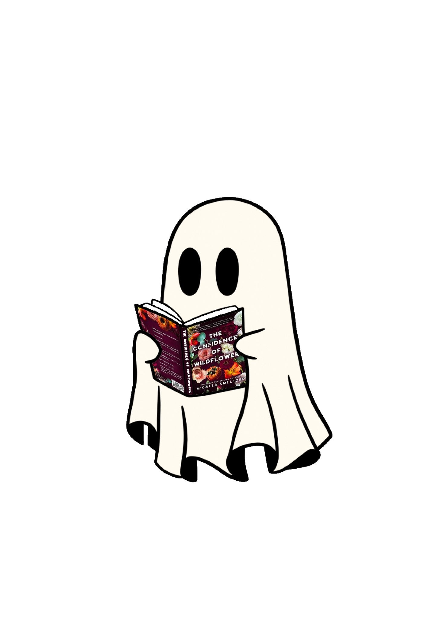 Custom Ghost Reading a Book Sticker - Awfullynerdy.co