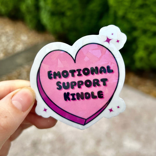 Emotional Support Kindle Sticker - Awfullynerdy.co