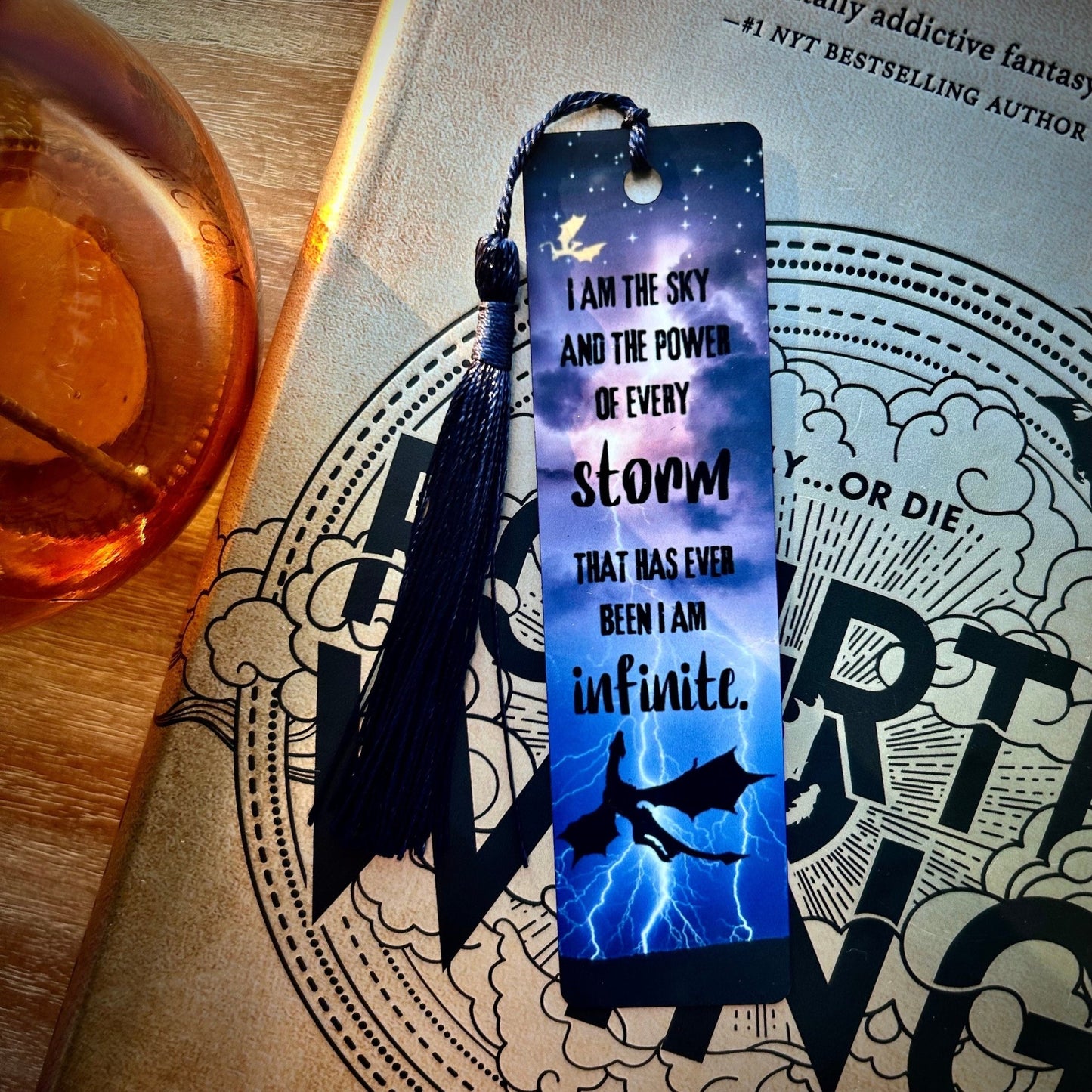 Fourth Wing Violet Quote Metal Bookmark - Awfullynerdy.co