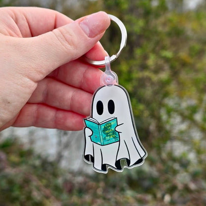 Ghost Reading A Court if Mist and Fury Keychain - Awfullynerdy.co