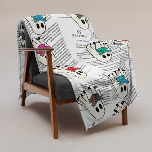 Ghosts Reading ACOTAR Series Throw Blanket - Awfullynerdy.co