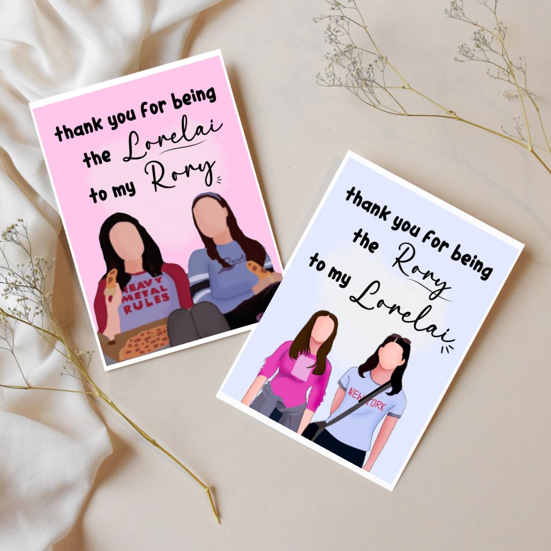 Gilmore Girls Lorelai and Rory Greeting Card - Awfullynerdy.co