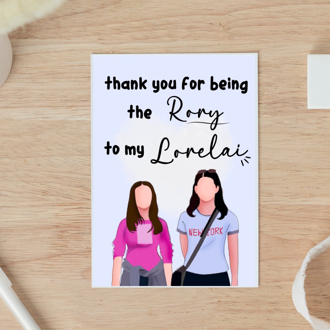 Gilmore Girls Lorelai and Rory Greeting Card - Awfullynerdy.co