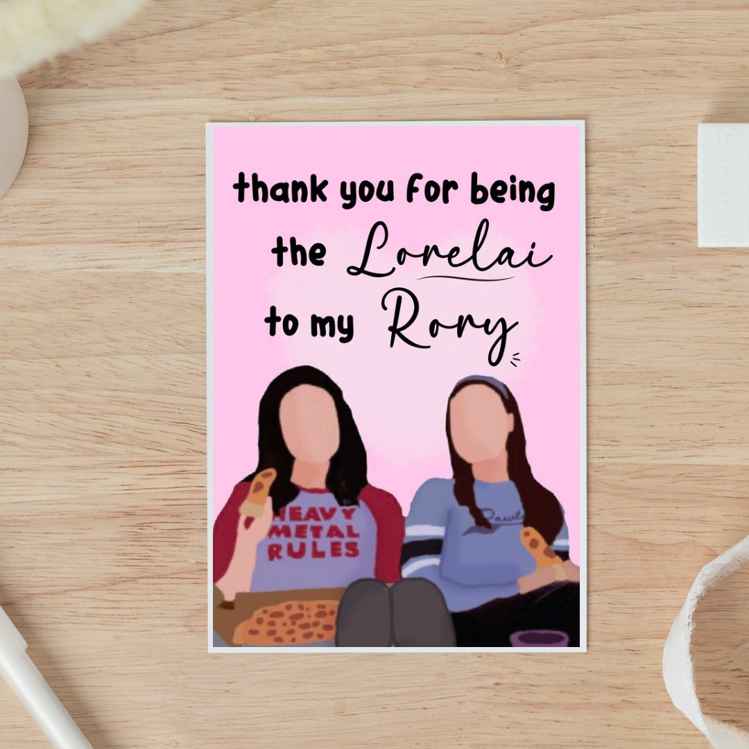 Gilmore Girls Lorelai and Rory Greeting Card - Awfullynerdy.co