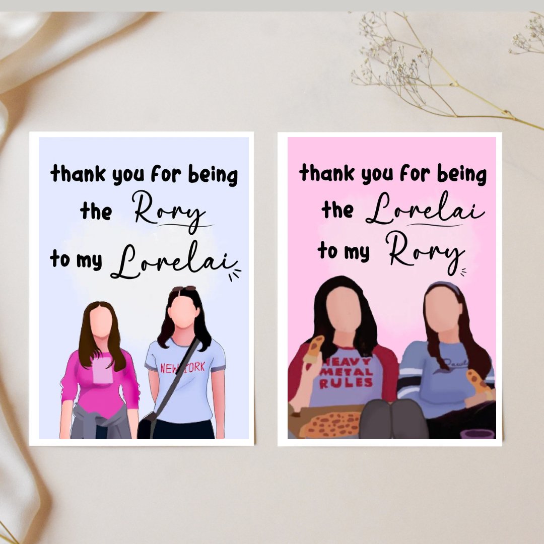 Gilmore Girls Lorelai and Rory Greeting Card - Awfullynerdy.co