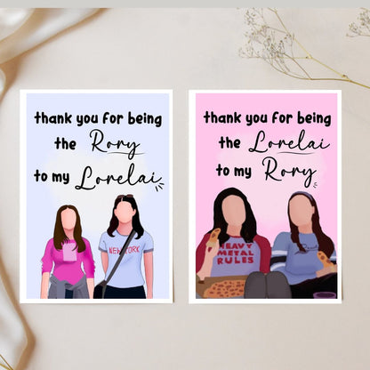 Gilmore Girls Lorelai and Rory Greeting Card - Awfullynerdy.co