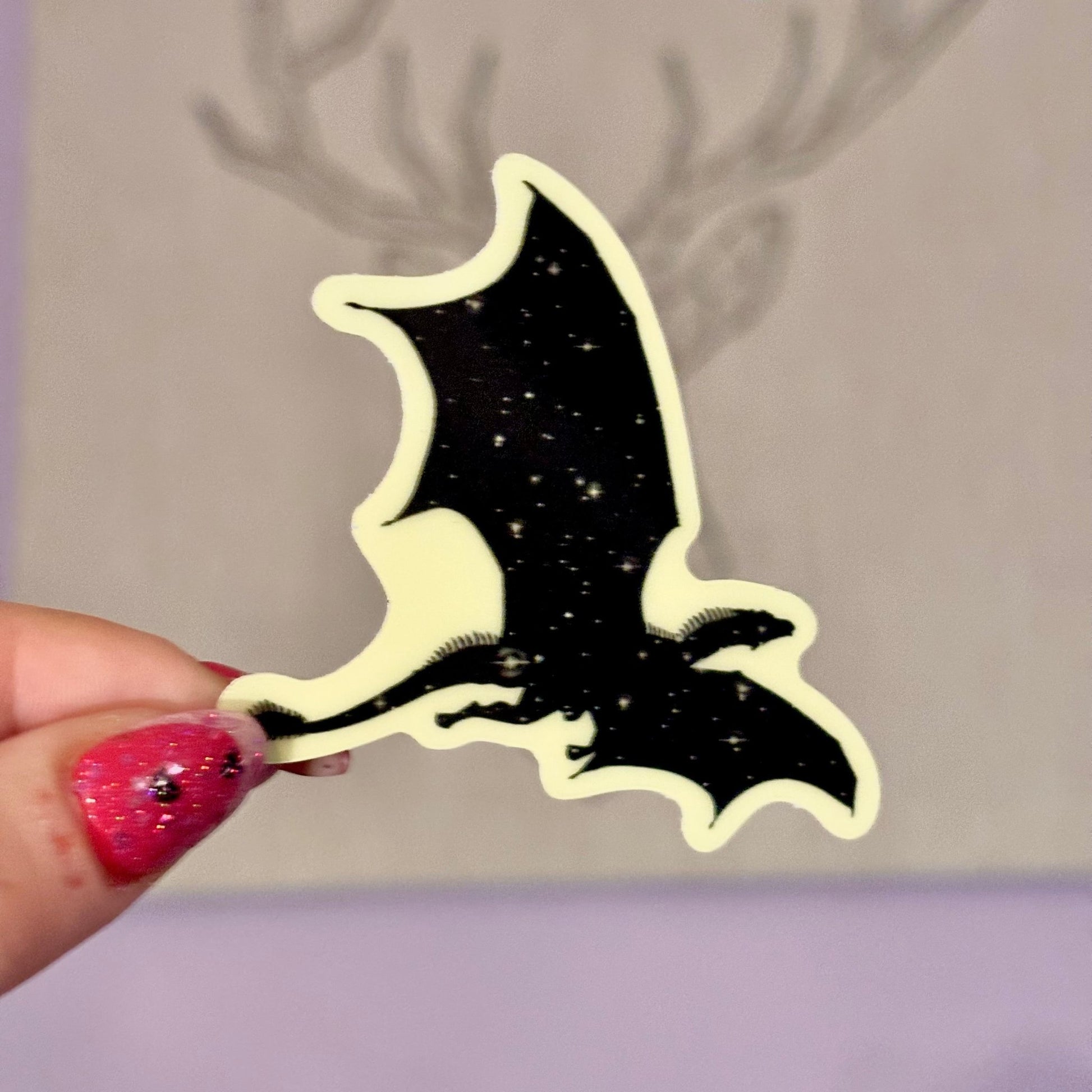 Glow in the Dark Dragon Sticker - Awfullynerdy.co