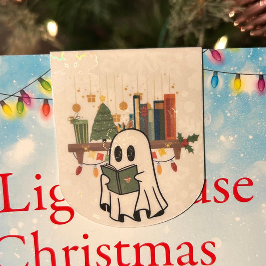 Holiday Ghost Reading Magnetic Bookmark - Awfullynerdy.co