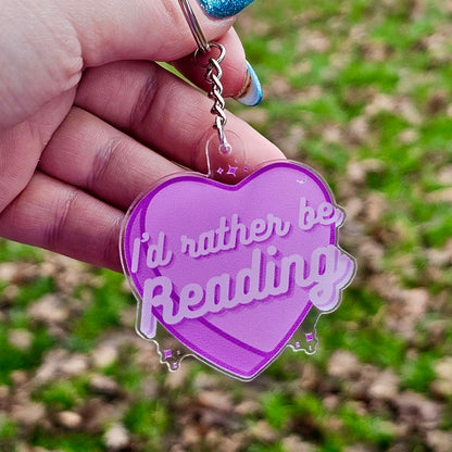 I’d Rather Be Reading Keychain - Awfullynerdy.co