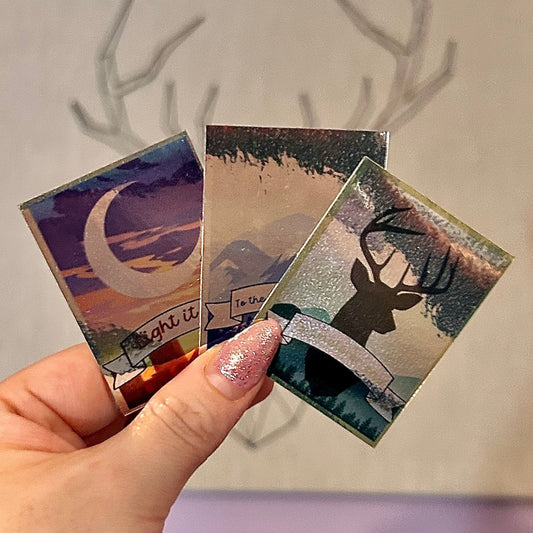 Sarah J Maas Metallic Holographic Location Stickers - Awfullynerdy.co