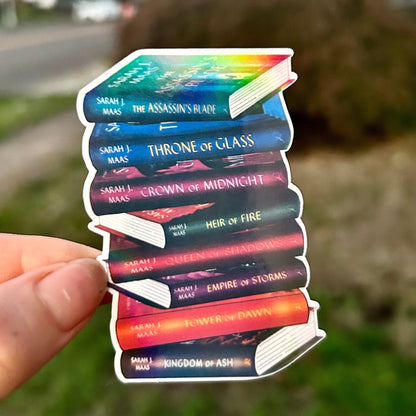 Throne of Glass Bookstack Sticker - Awfullynerdy.co