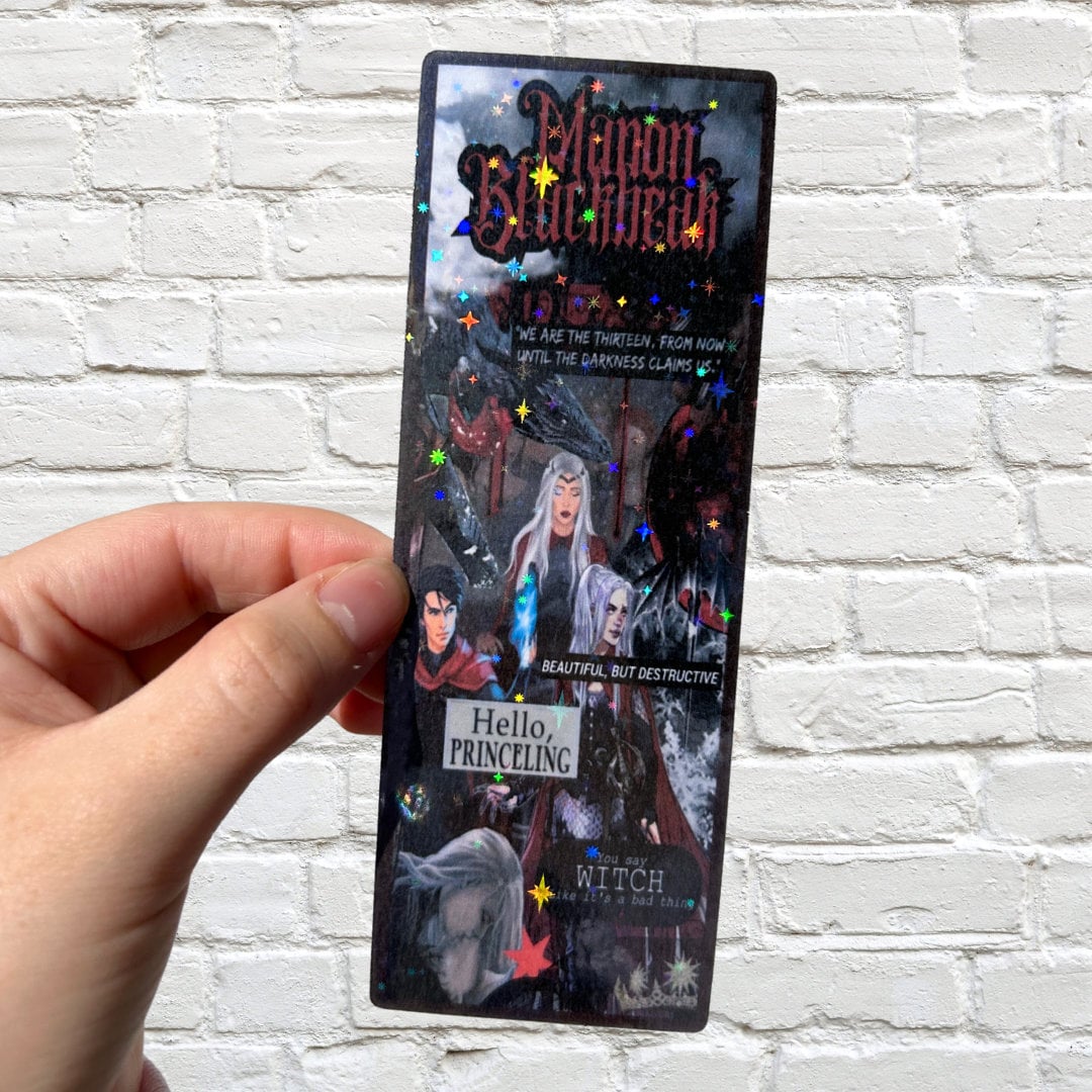 Throne of Glass Manon Blackbeak Collage Bookmark - Awfullynerdy.co