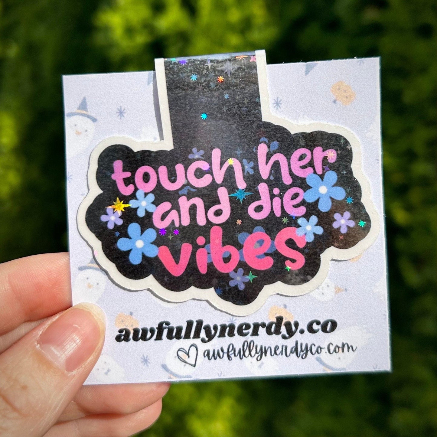 Touch Her and Die Vibes Magnetic Bookmark - Awfullynerdy.co